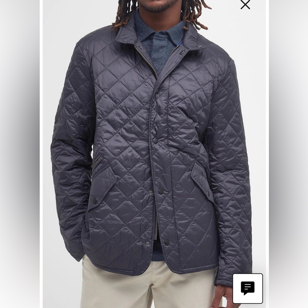 Barbour Quilted Jacket in Dark Gray